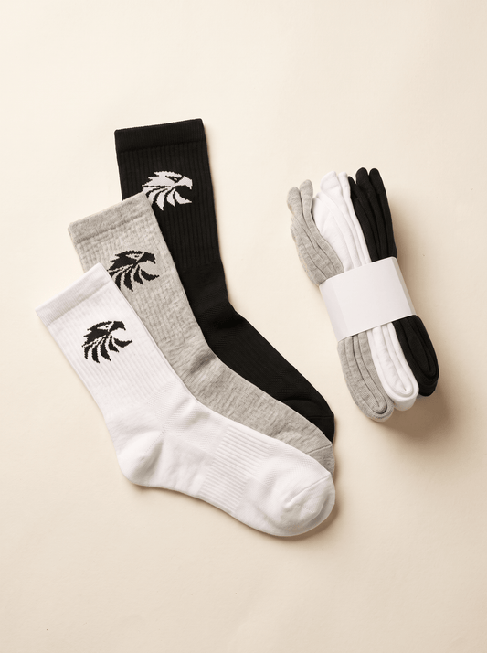Men’s cushioned sports socks with arch support by GymWings
